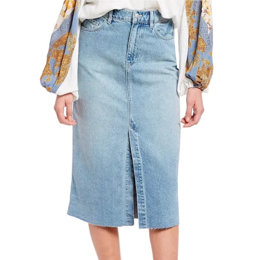 Free people denim skirt